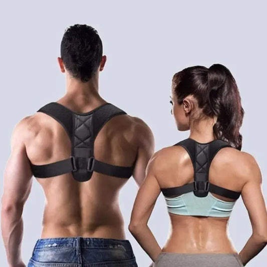 Posture Corrector Clavicle Spine Back Belt Adjustable Unisex Upper Back Shoulde image 0