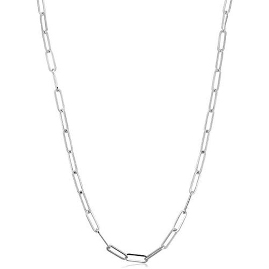2021 Hot Fashion Paperclip Link Chain Women Necklace Stainless Steel Gold Color image 0