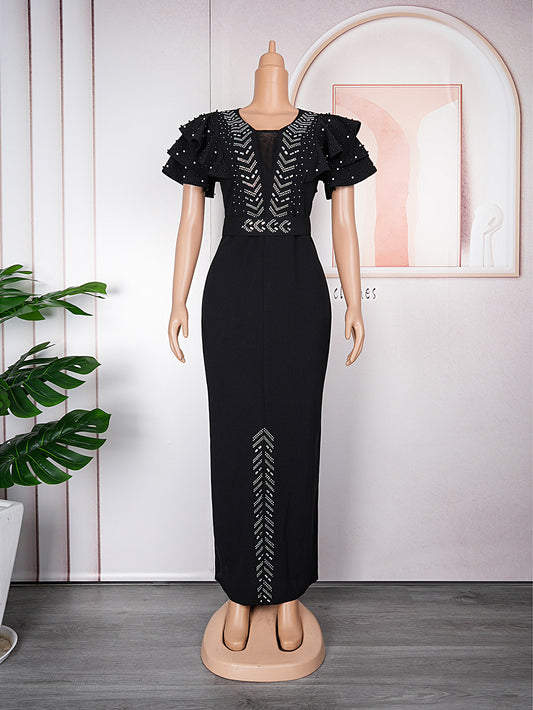 Elegant African Party Dresses for Women Plus Size Turkey Wedding Evening Gown D image 0