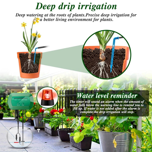 2024 Latest Drip Irrigation Kit for Potted Plants Solar System for Garden Suppo image 0