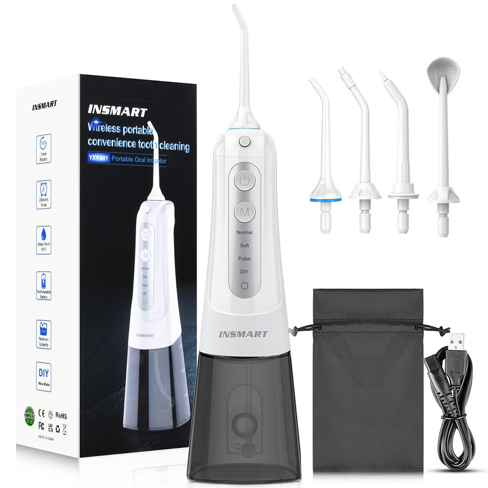 INSMART Oral Irrigator Dental Water Flosser Teeth Whitening Waterproof Portable image 4