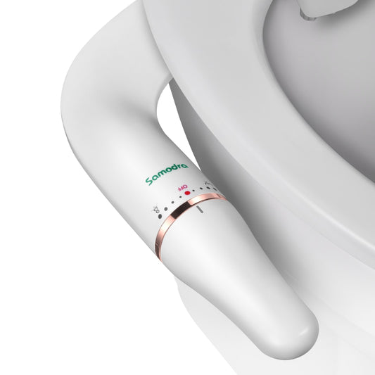 SAMODRA Rose Gold Toilet Bidet Ultra-Slim Bidet Toilet Seat Attachment With image 0