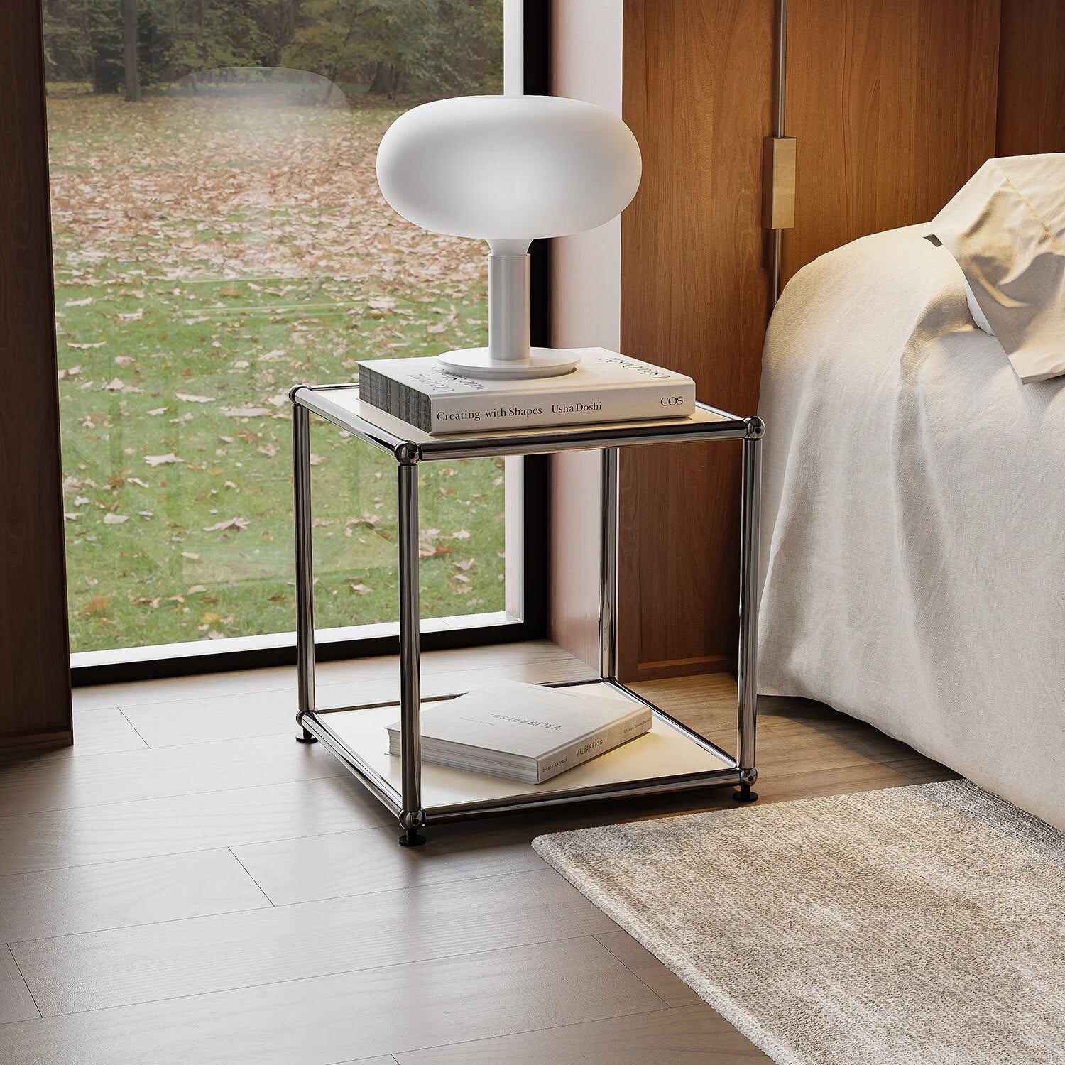 Bed Side Table Module Storage Cabinet Haller Storage Shelf Sideboard Living Roo image 5