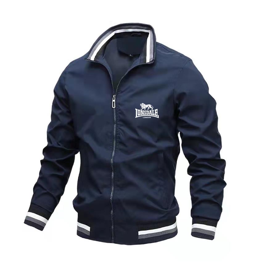 2024 LONSDALE Logo Aviator Stand Collar Jacket Men's Casual Slim Baseball Jacke image 0