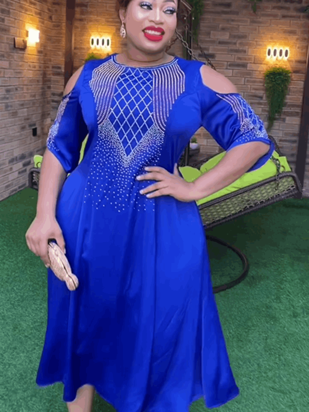 Plus Size African Wedding Party Dresses for Women 2024 New Dashiki Ankara Eveni image 2