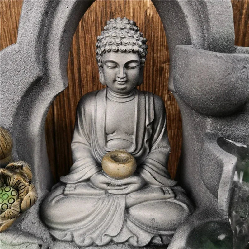 Indoor Air Humidifie Waterfall Fountain Office Tabletop Relaxation Fountain Vie image 5