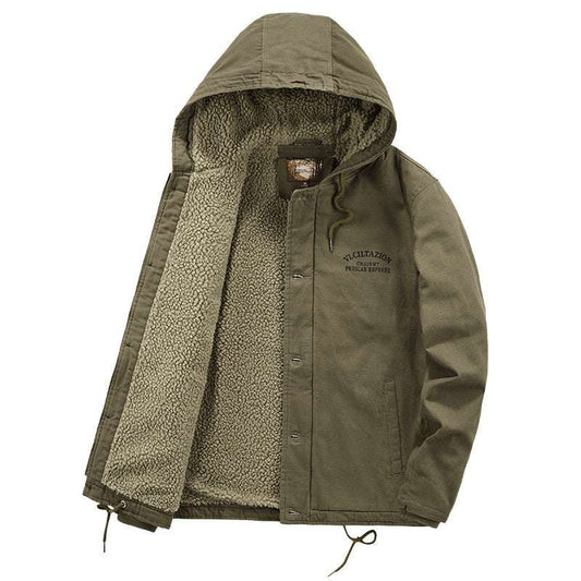 Jackets Motorcycle Man Jacket Men's Winter Parkas Coat Hooded Camping Clothing  image 0