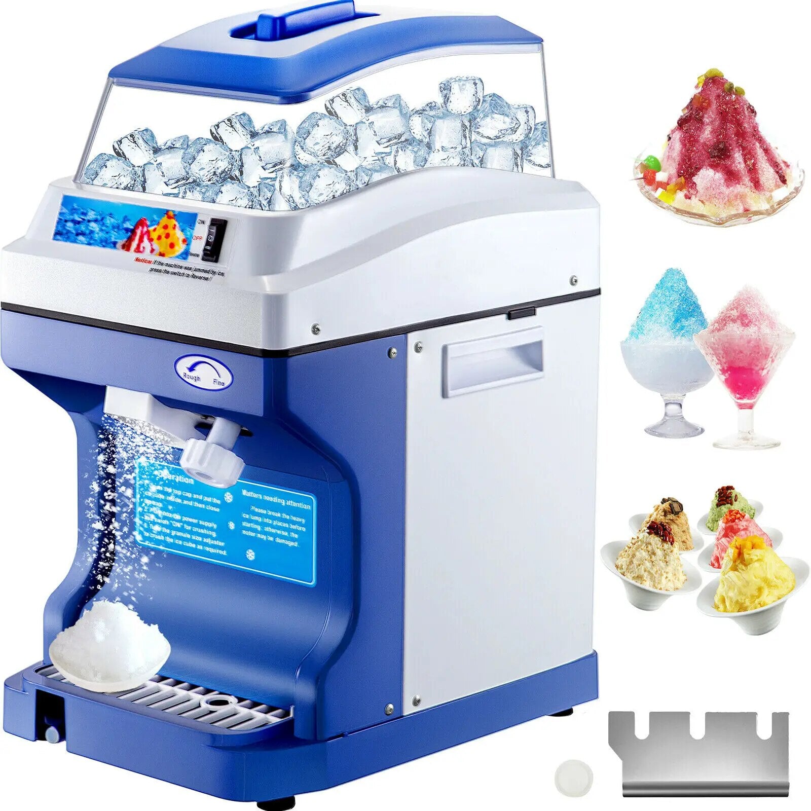 VEVOR 120/200 KG/H Electric Ice Shaver Branch Crusher Chopper Smoothie Blender image 2