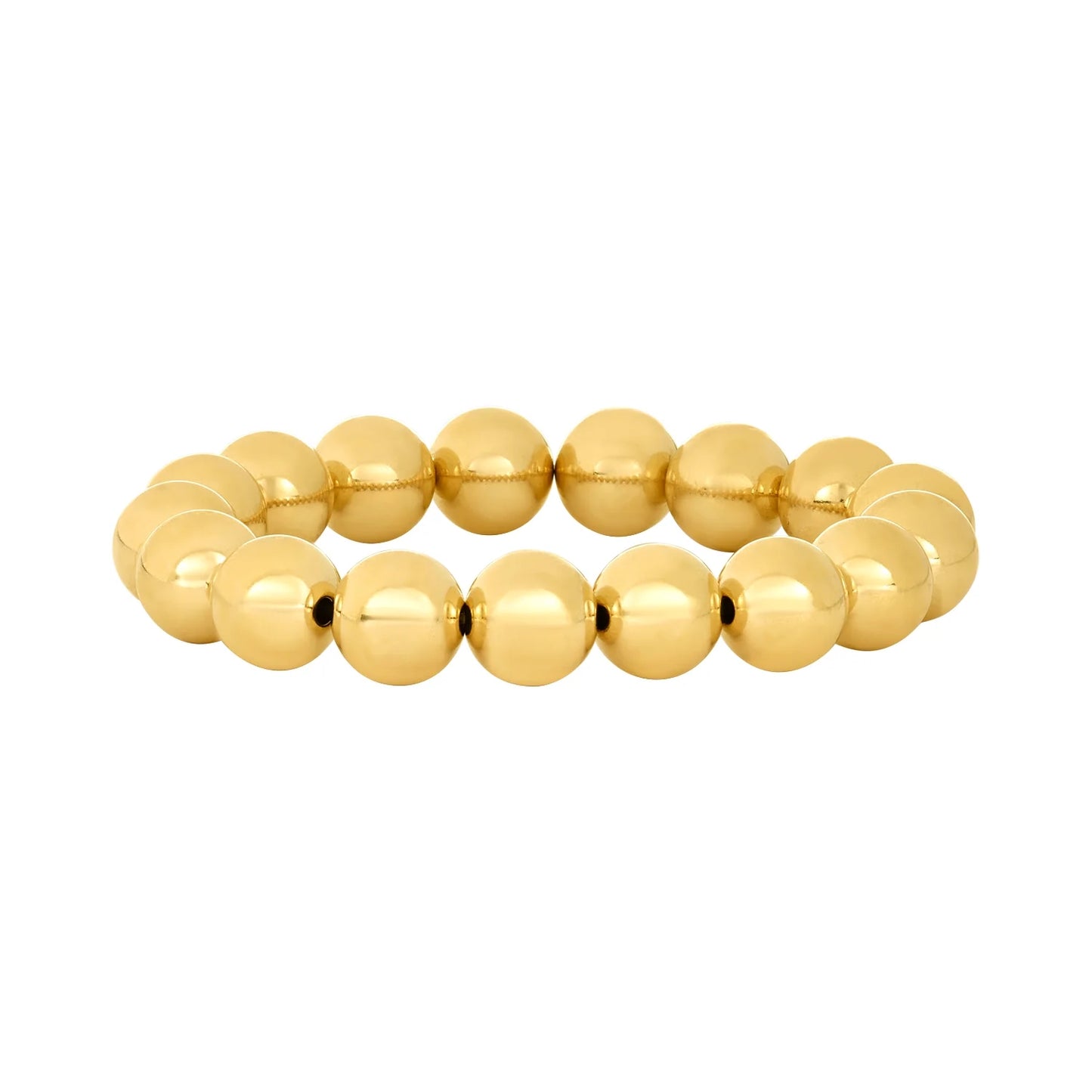 KKBEAD Gold Plated Beads Bracelet  for Women Stretch Bracelets Copper Beads 18 image 7