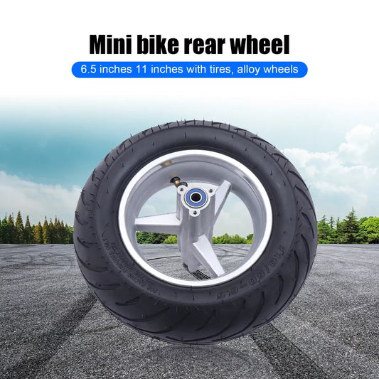 110/50-6.5 Rear Wheel Tyre Tire for 49cc 2 Stroke Mini Pocket Bike Motorcycle w image 0