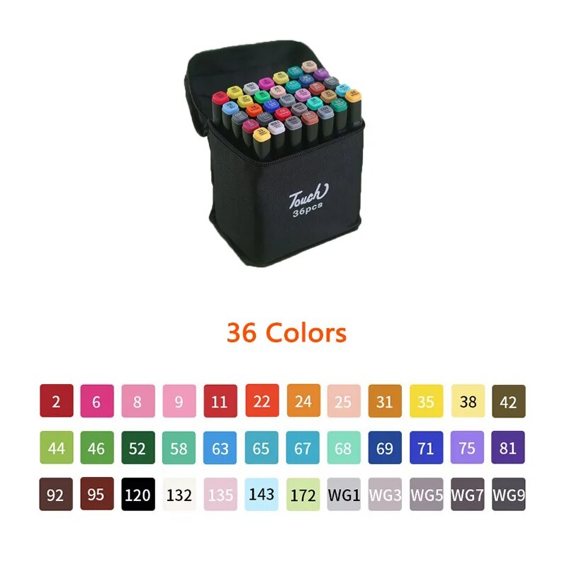 12-120pcs Alcohol Based Art Marker Set for Adult Kids Dual Tip Coloring Drawing image 3