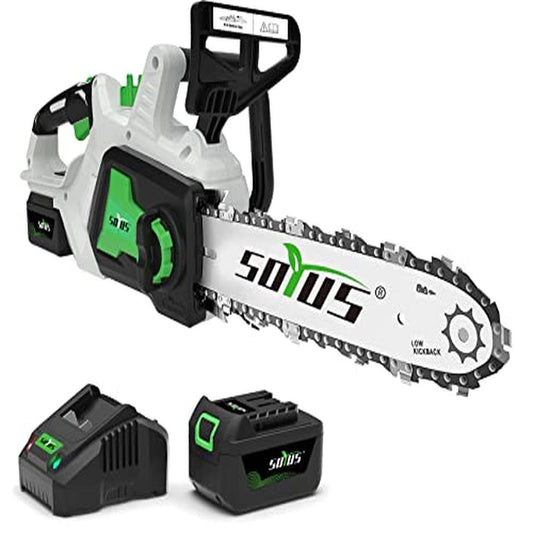 Cordless Battery Chainsaw 20V Brushless Electric 12 Inch Chainsaw 4.0Ah Lithium image 0