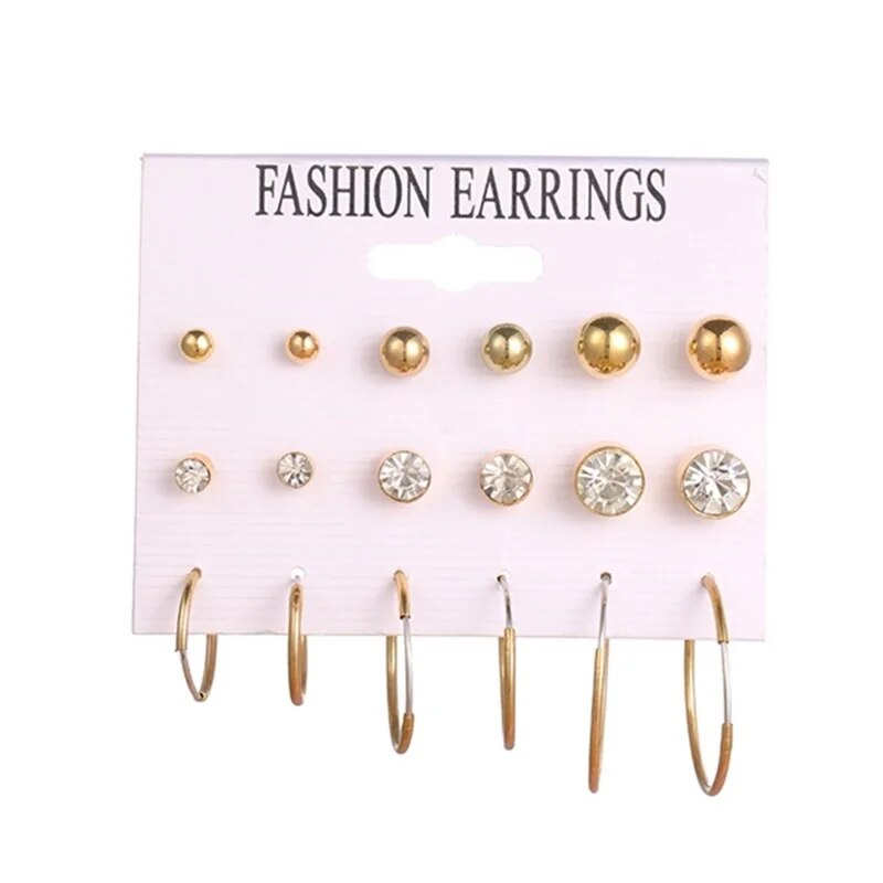 FNIO Statement Gold Color Big Bamboo Circle Hoop Earrings For Women Hip Hop Ear image 15