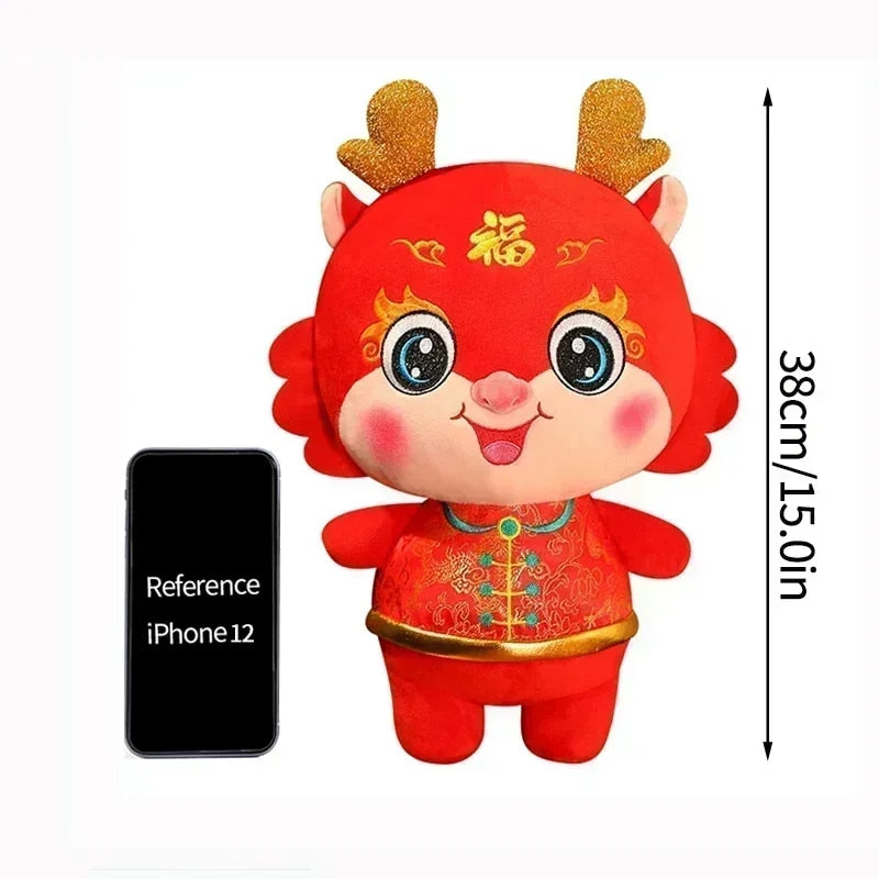 Chinese Lunar New Year Decoration 2024 Kawaii Dragon Plush Dolls Spring Festiva image 3