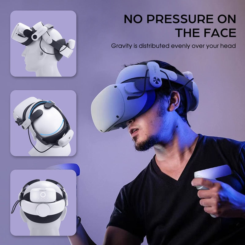 BOBOVR M2 Pro Battery Head Strap Compatible with Oculus Quest 2 Elite Halo Stra image 9