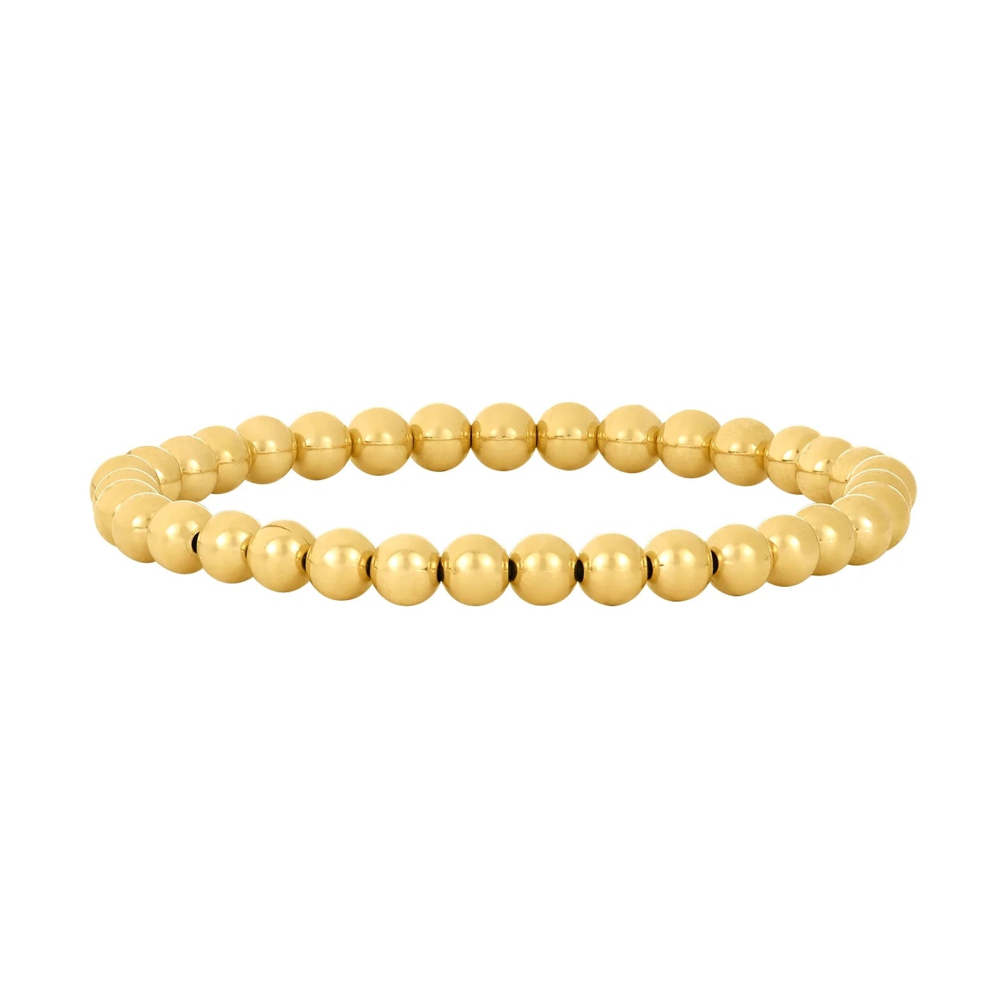 KKBEAD Gold Plated Beads Bracelet  for Women Stretch Bracelets Copper Beads 18 image 2
