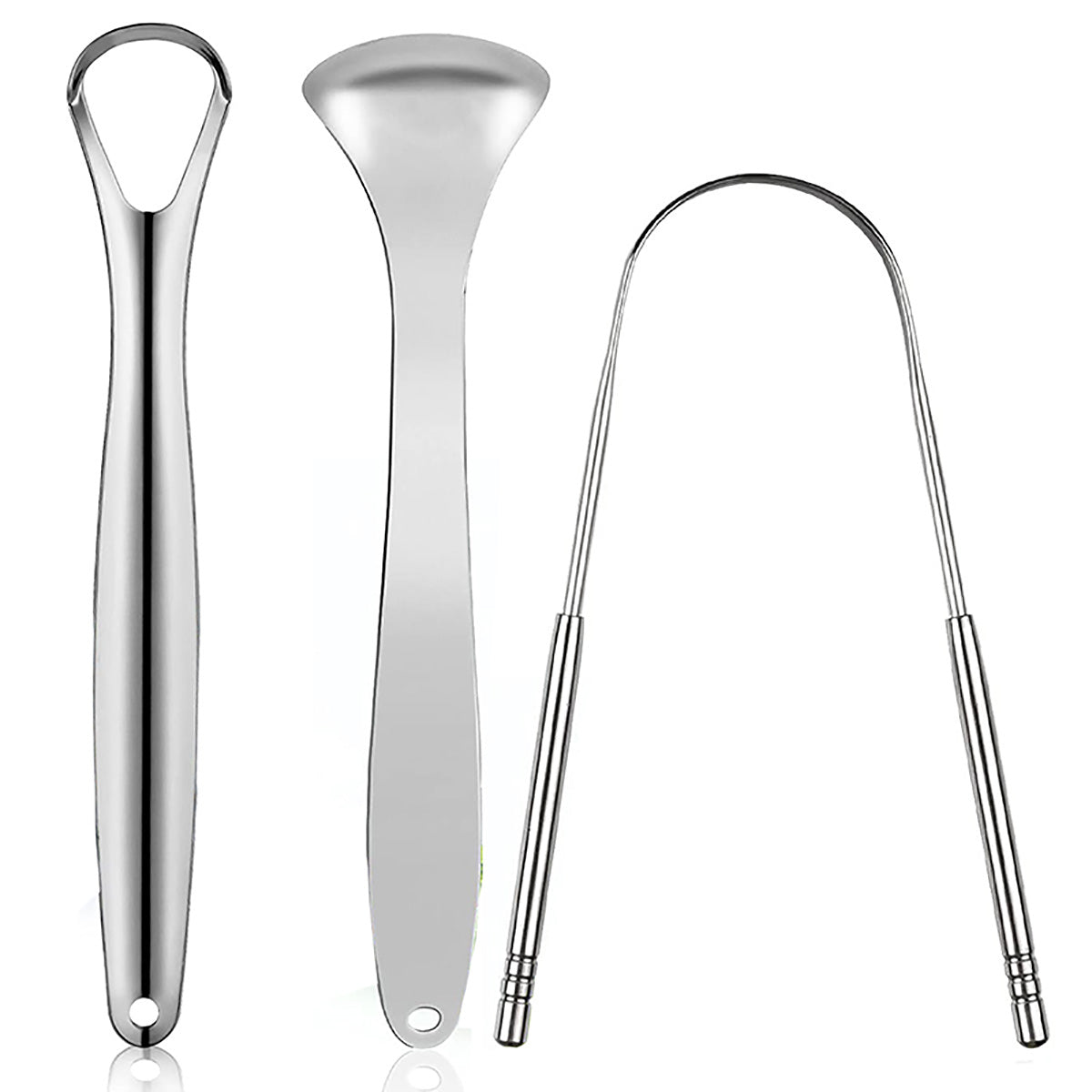 Premium 1pcs/3pcs Metal Tongue Scraper Cleaner for Adults & Kids, Portable Stai image 5