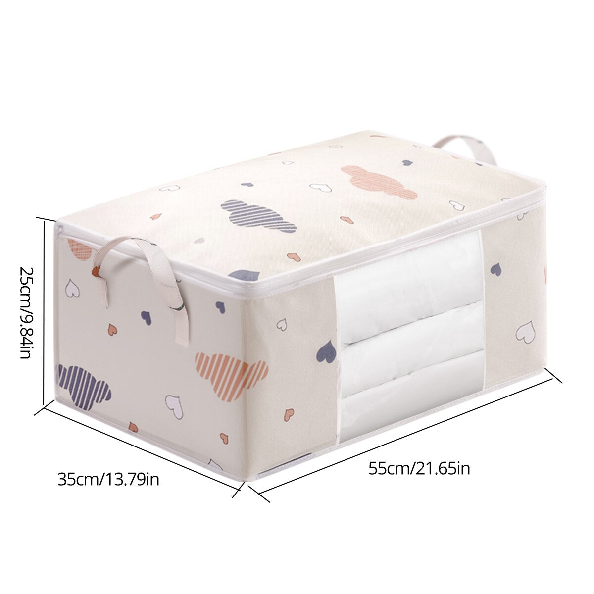 Large Capacity Clothes Storage Bag Organizer With Reinforced Handle Suitable Fo image 9