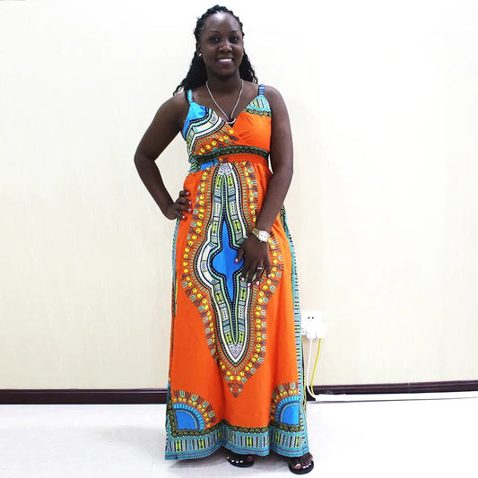 Dashikiage Waist Split Front Cami Dress Elegant Slim Floral Print Sleeveless Dr image 0