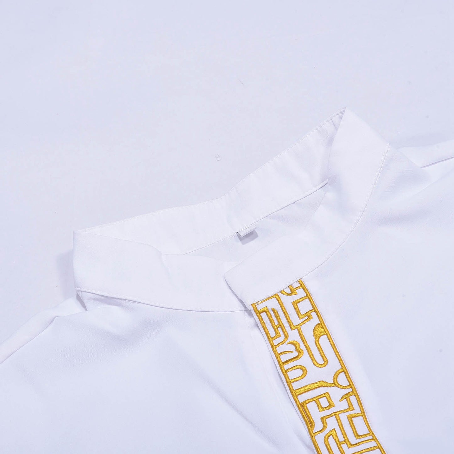 New 2024 Arab Men's Robe Abaya White Muslim Printed Clothing Men's Robe Long Dr image 5