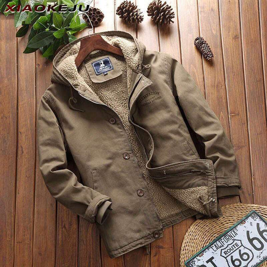 Jackets Motorcycle Man Jacket Men's Winter Parkas Coat Hooded Camping Clothing  image 0