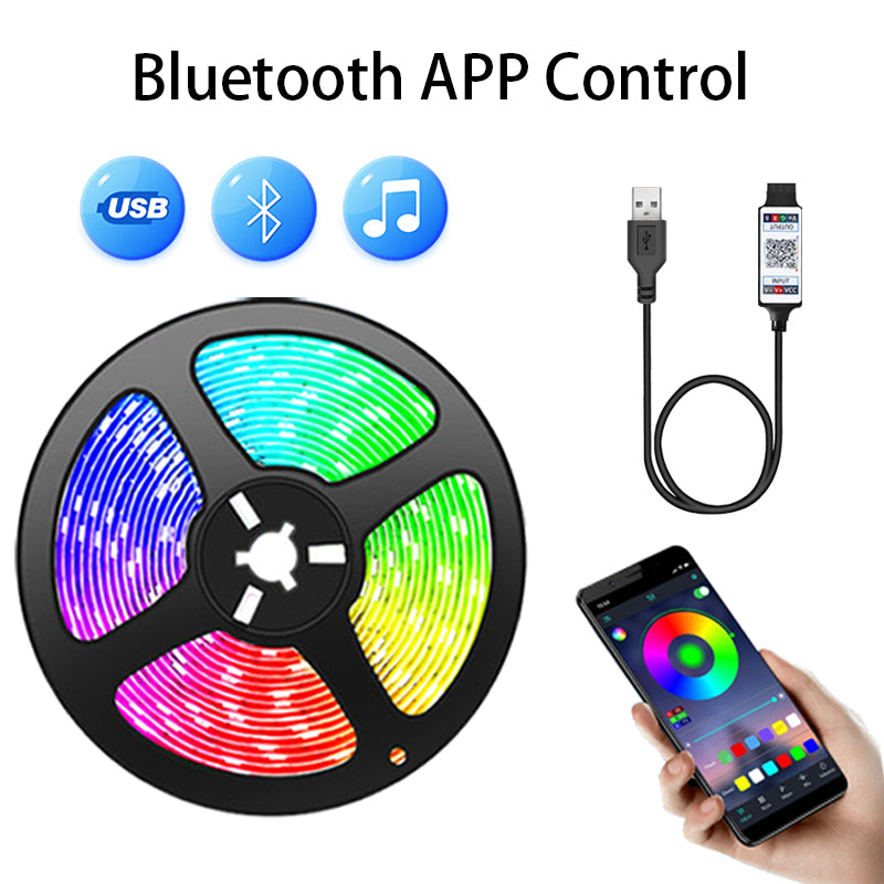 RGB 5050 Led Strip Light Bluetooth App Control 5V USB Led Tape Flexible Ribbon image 0