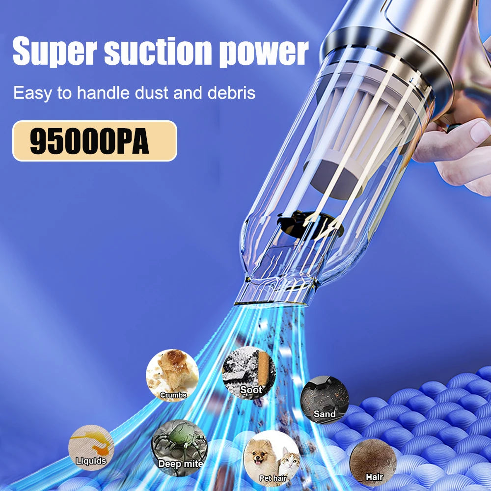 Car Vacuum Cleaner Wireless Mini Vacuum Cleaner  Car Handheld Auto Cleaning Mac image 8