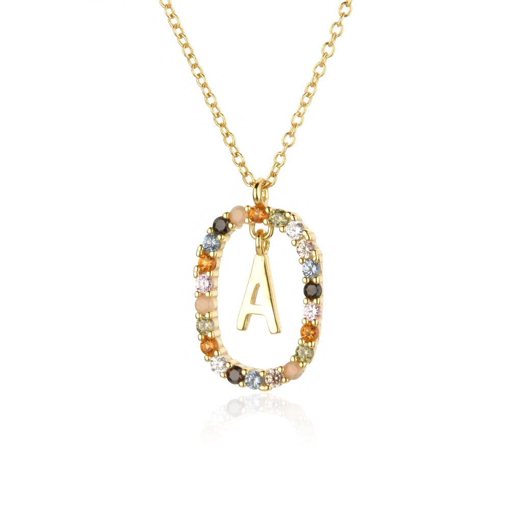 KIKICHICC 925 Sterling Silver Gold Letters E K T Alphabet Initial Long Chain Ne image 2