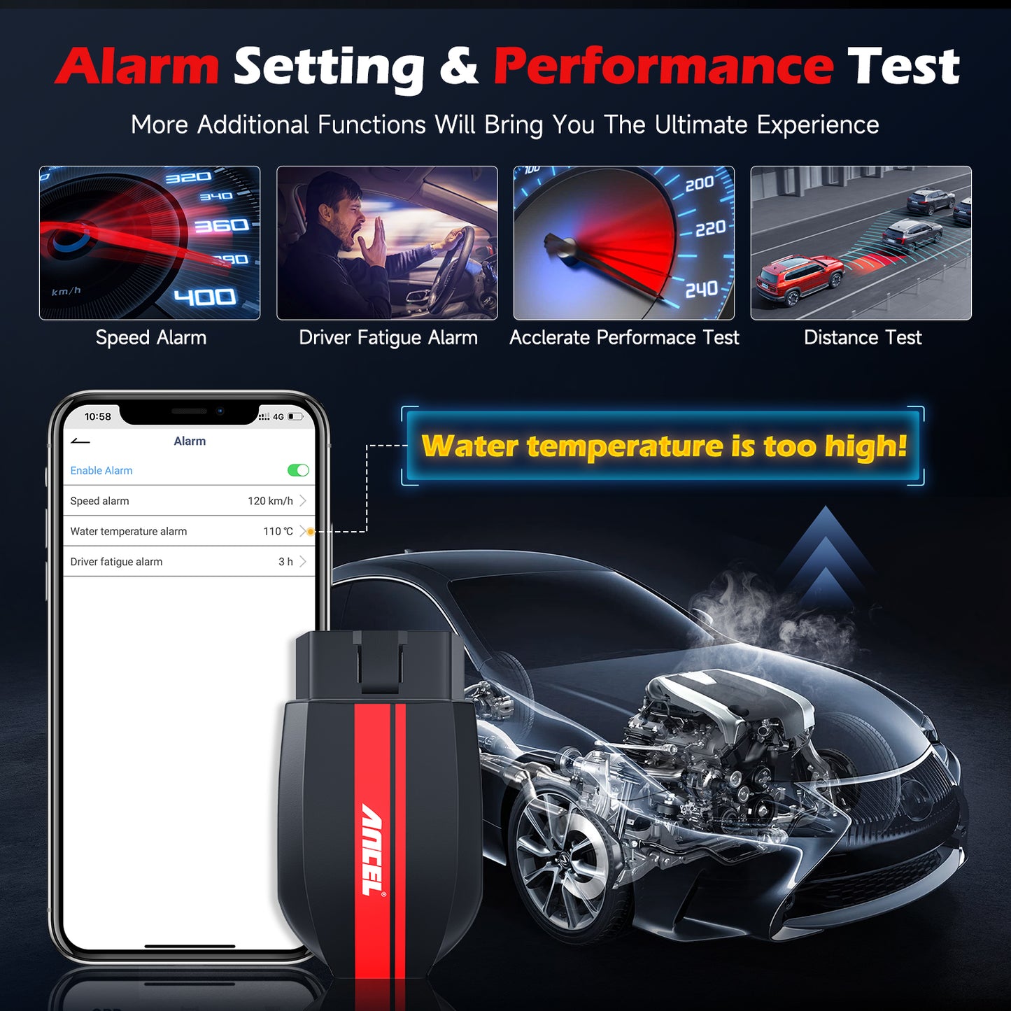 ANCEL BD200 OBD2 Scanner Bluetooth 5.0 OBD2 Code Reader Engine Fault Scanner Ca image 4