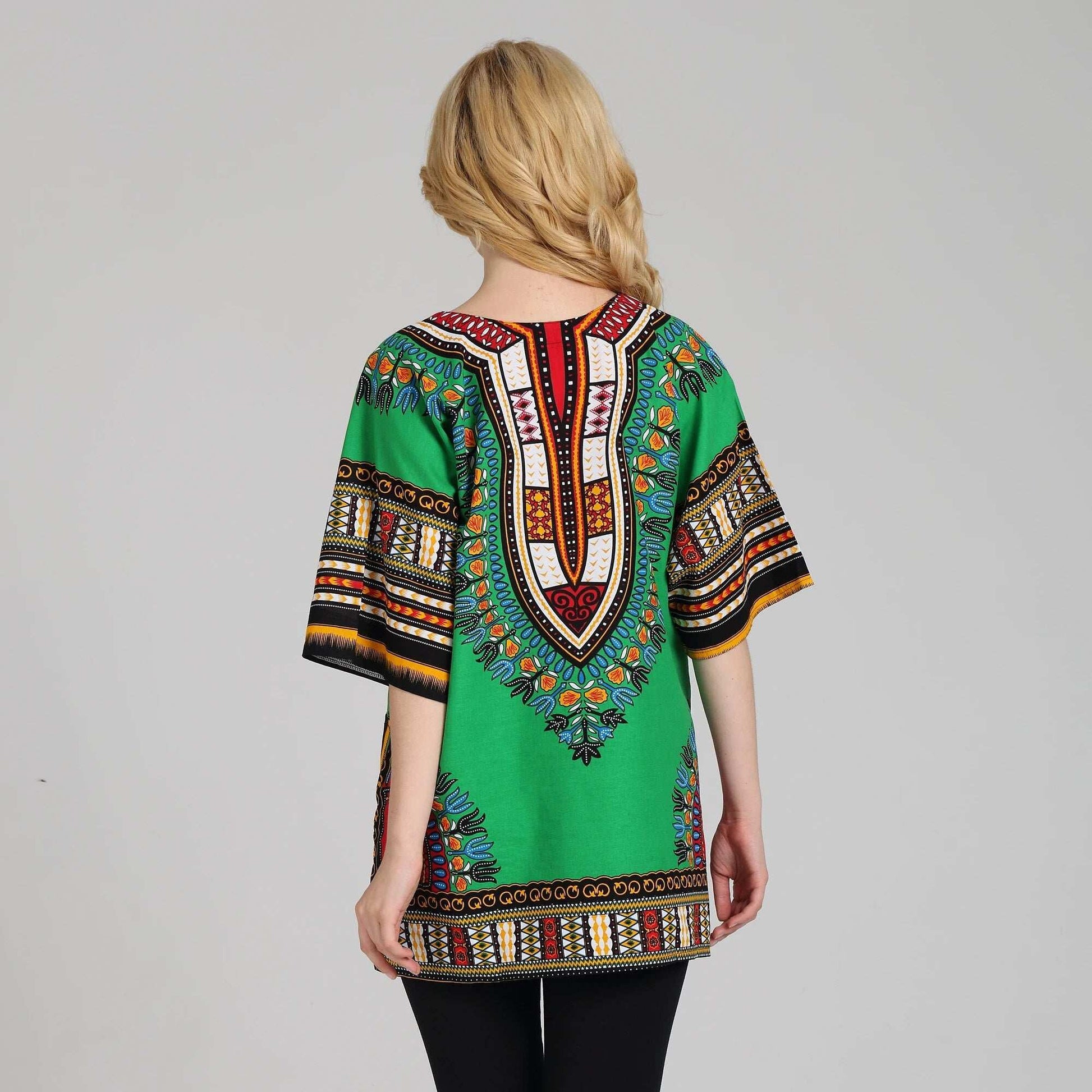 Traditional African Dashiki Shirt in Light Thin Grade Batik Cotton African Cuba image 1