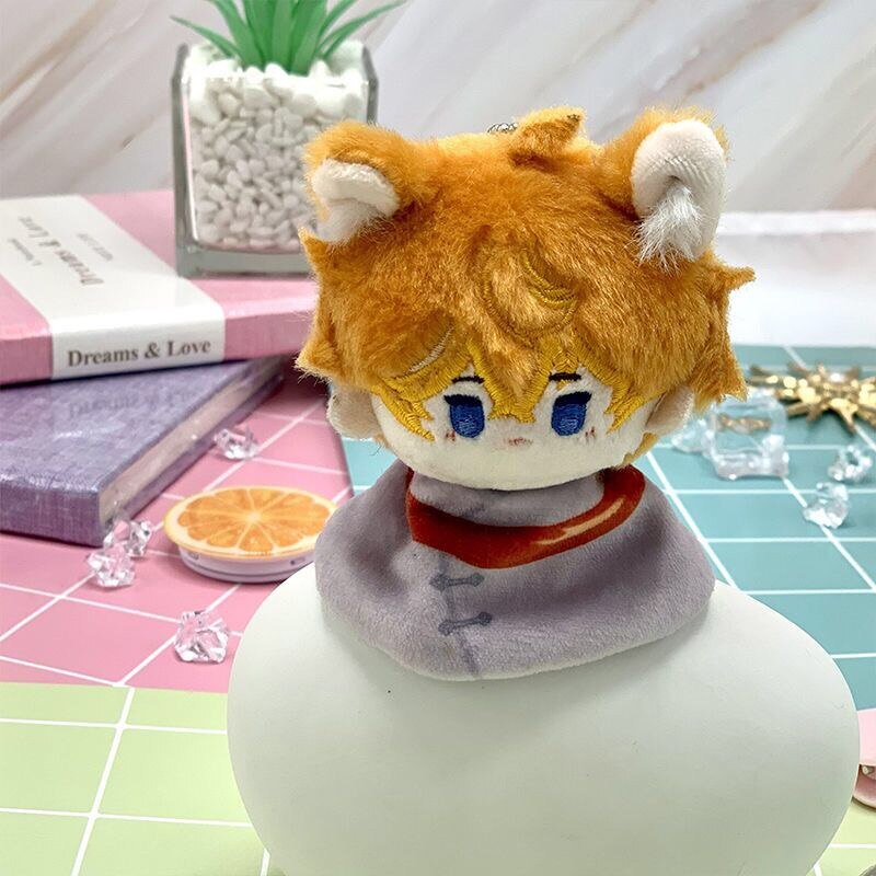 Genshin Impact Diluc Tartaglia Dolls Pendant Cosplay Anime Mini Plush Toys Back image 4