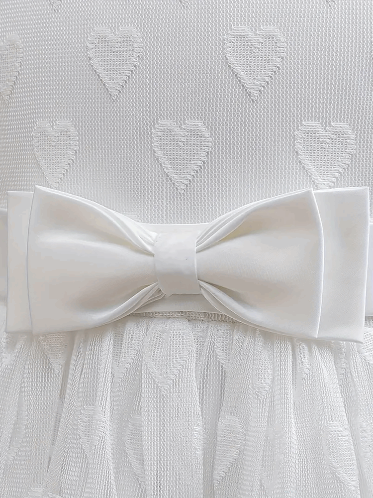 Girls Party Dresses Summer Luxury Elegant Bow Princess Dress Kids Baptism Lace  image 3