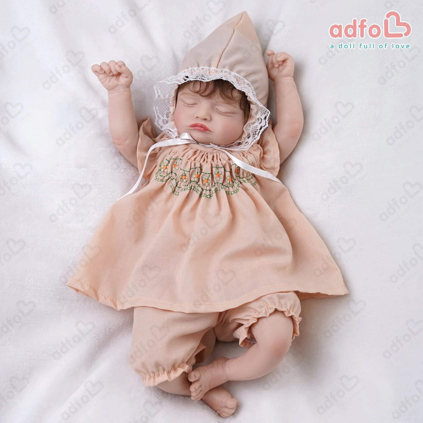 ADFO 51cm Bebe Reborn Dolls Sleeping Rosalie with Rooted Eyelashes Lifelike New image 2