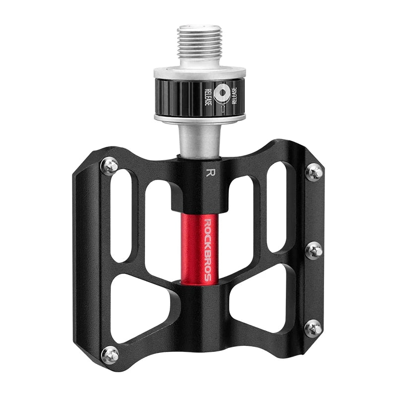 ROCKBROS Bicycle Pedales Mtb Quick Release CNC Rainproof Seal Bearing 8.2cm Wid image 4