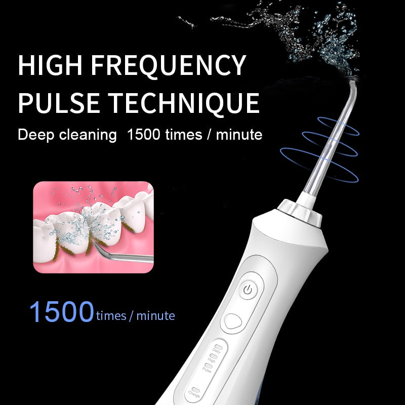 SEAGO New Oral Dental Irrigator Portable Water Flosser USB Rechargeable 3 Modes image 7