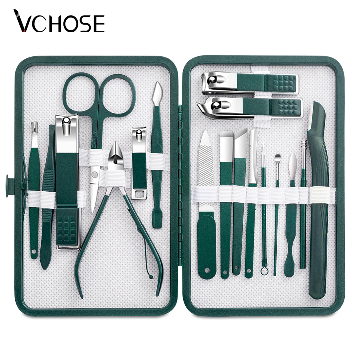 Stainless Steel Nail Clipper Set Grooming Tool Set With Portable Case Manicure image 0