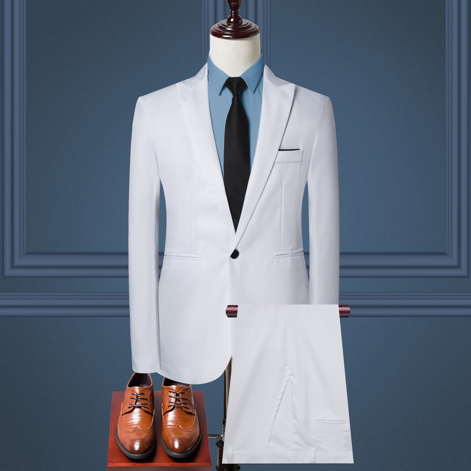Men's Luxury 3 Piece Suit Wedding Party Business Office Formal Blazers Sets Jac image 5