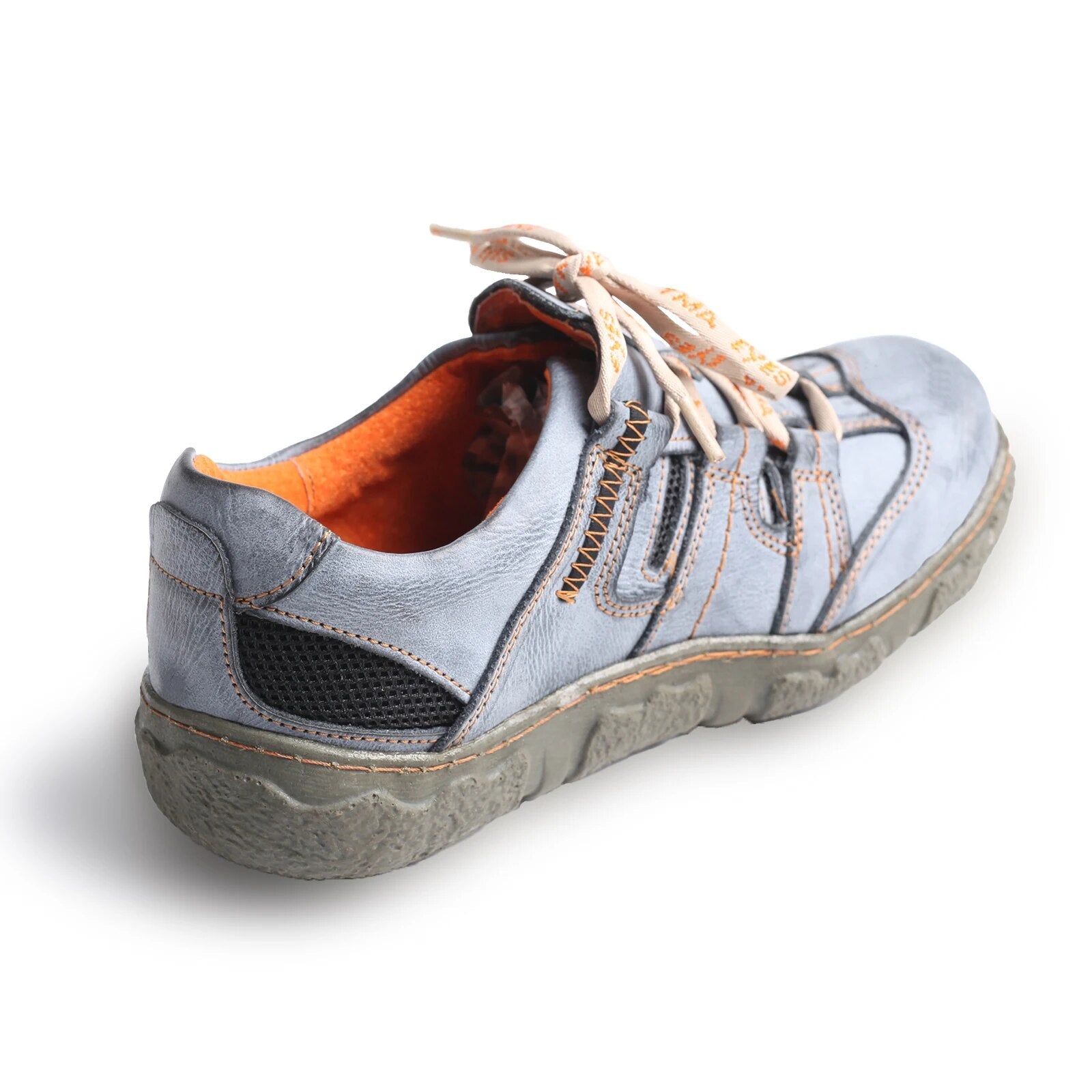 TMA EYES Women's Casual Lace-Up Breathable Mesh and Leather Sneaker image 3