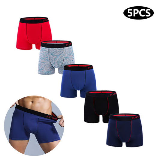 5Pcs Men's Panties Cotton Boxer Sexy Man Boxers Underwear Shorts Lots Male Boxe image 0