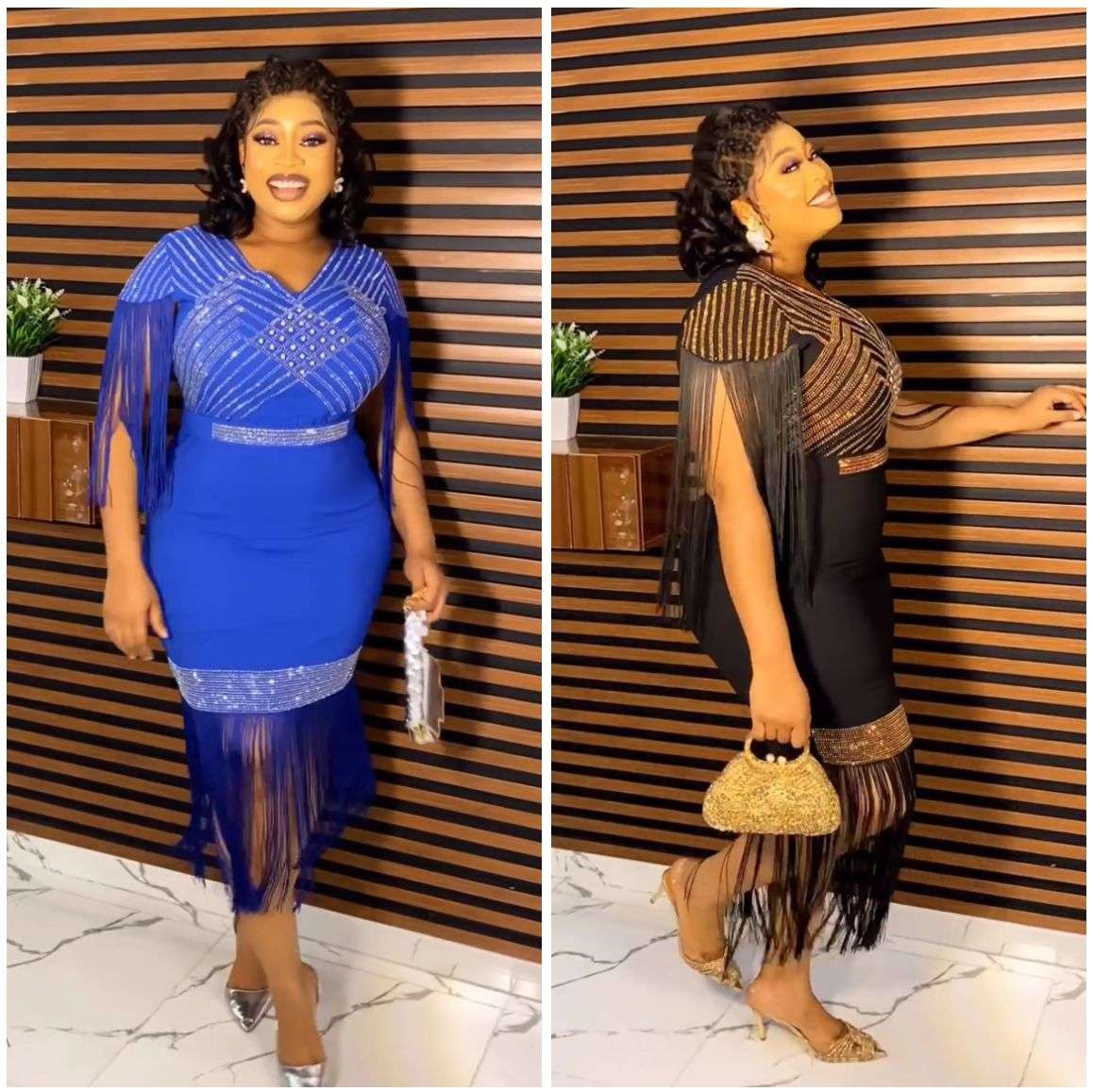 Summer African Wedding Party Dresses for Women Elegant African V-neck Sleeveles image 6
