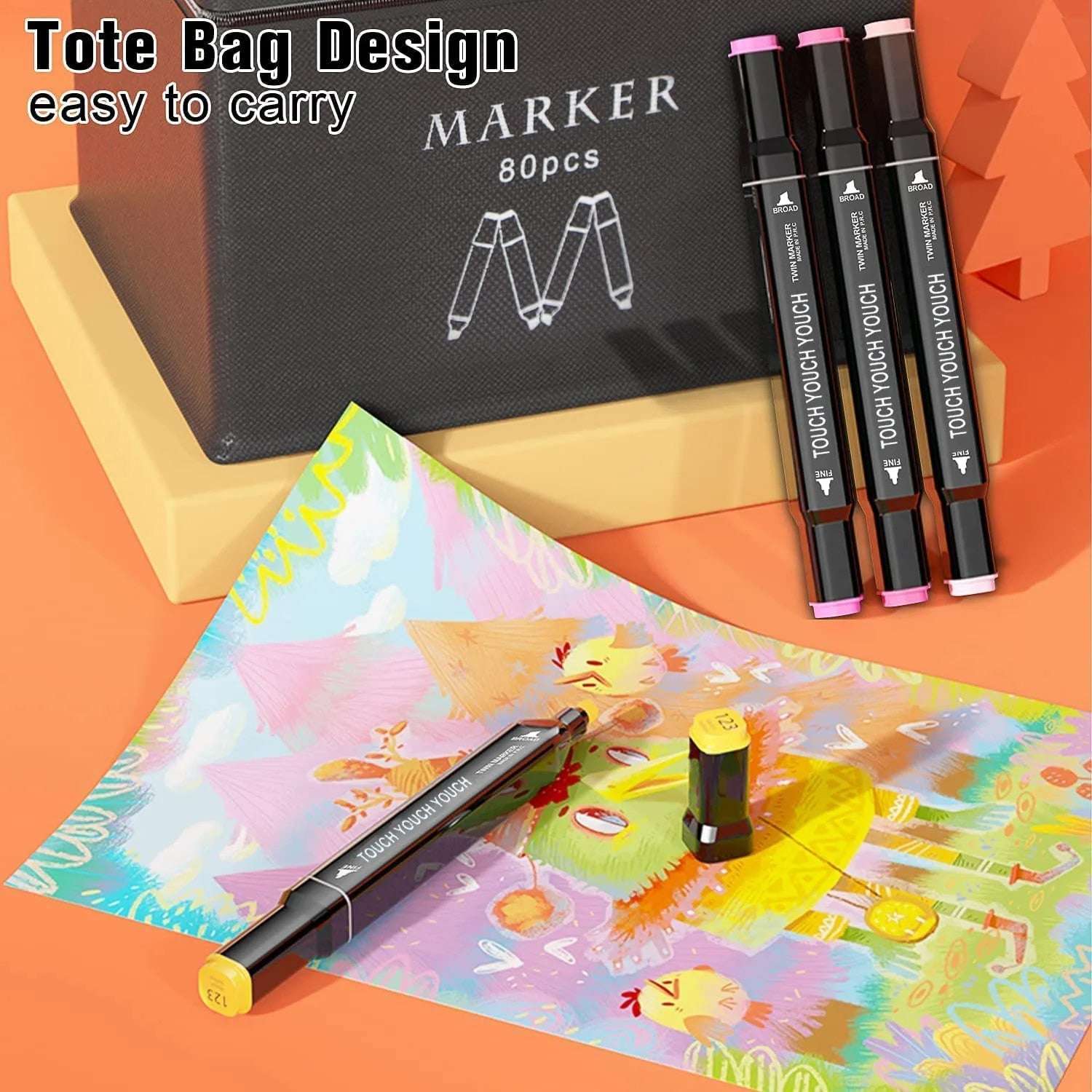 12-120pcs Alcohol Based Art Marker Set for Adult Kids Dual Tip Coloring Drawing image 13