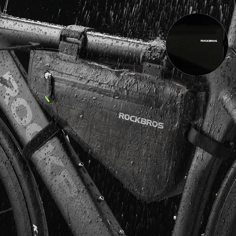 ROCKBROS Rainproof Bike Bag Large Capacity MTB Road Frame Bag Triangle Pouch Wa image 7