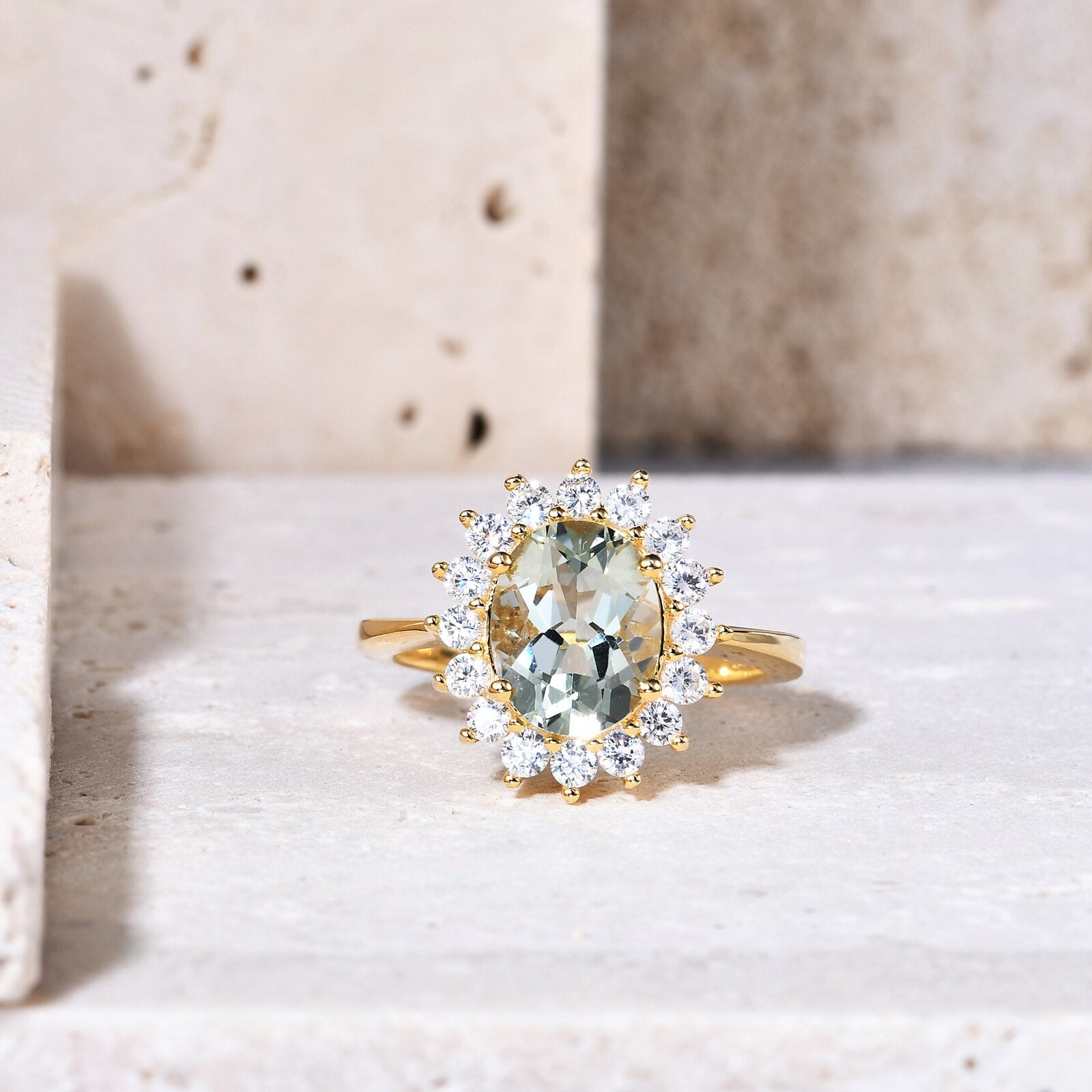 GEM'S BALLET Princess Diana Style 925 Sterling Silver Gold Filled Ring Colorful image 9