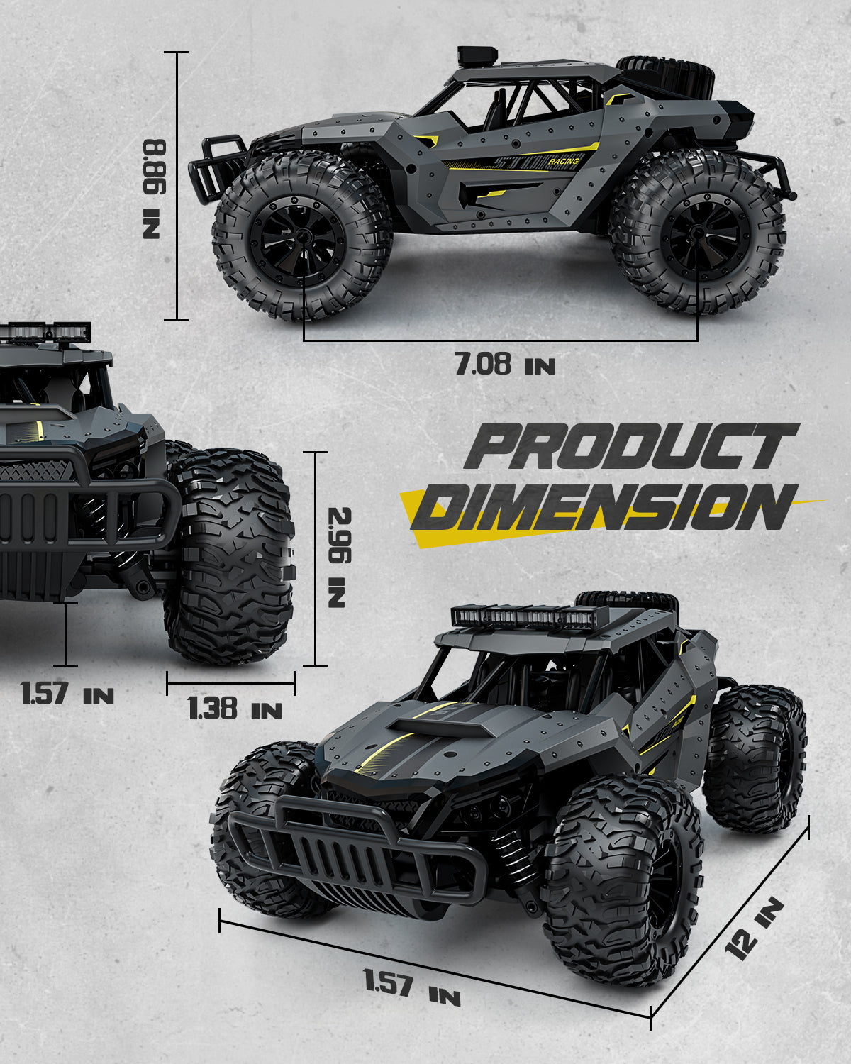 Remote Control Car, 1:16 Scale 25 Km/h Fast RC Cars for Adults,2.4GHz Off Road image 5