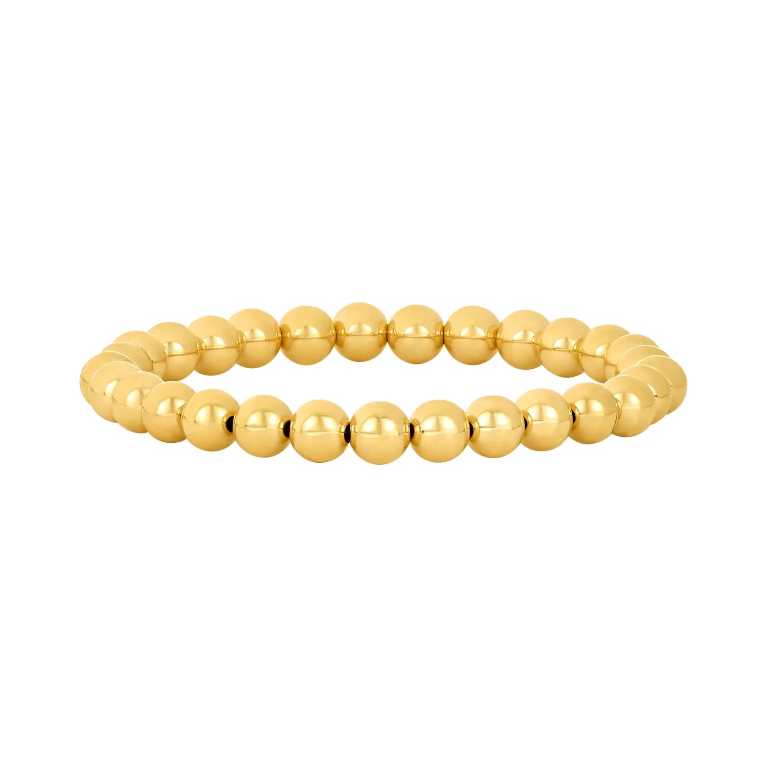 KKBEAD Gold Plated Beads Bracelet  for Women Stretch Bracelets Copper Beads 18 image 4