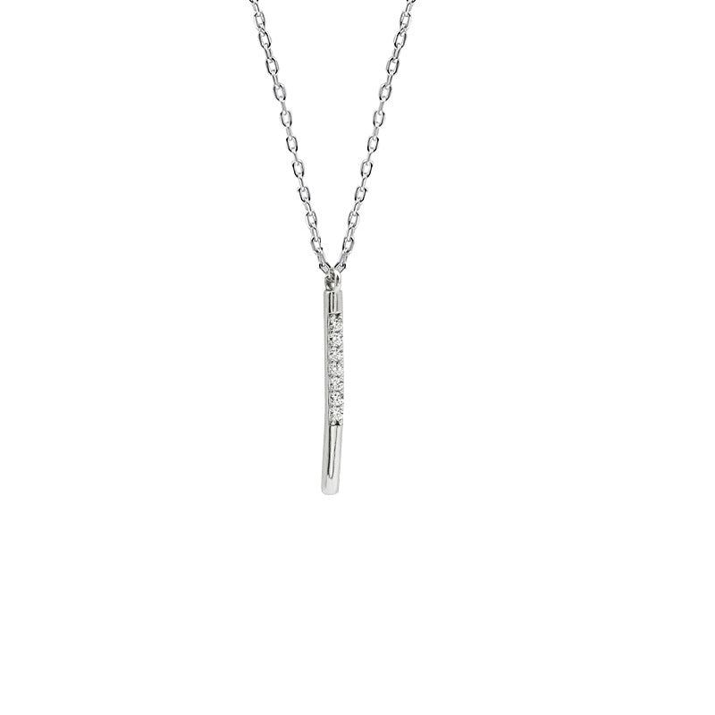 Chic S925 Pure Necklace with Korean K Gold High-Grade Lock Necklace, Zirconium image 4