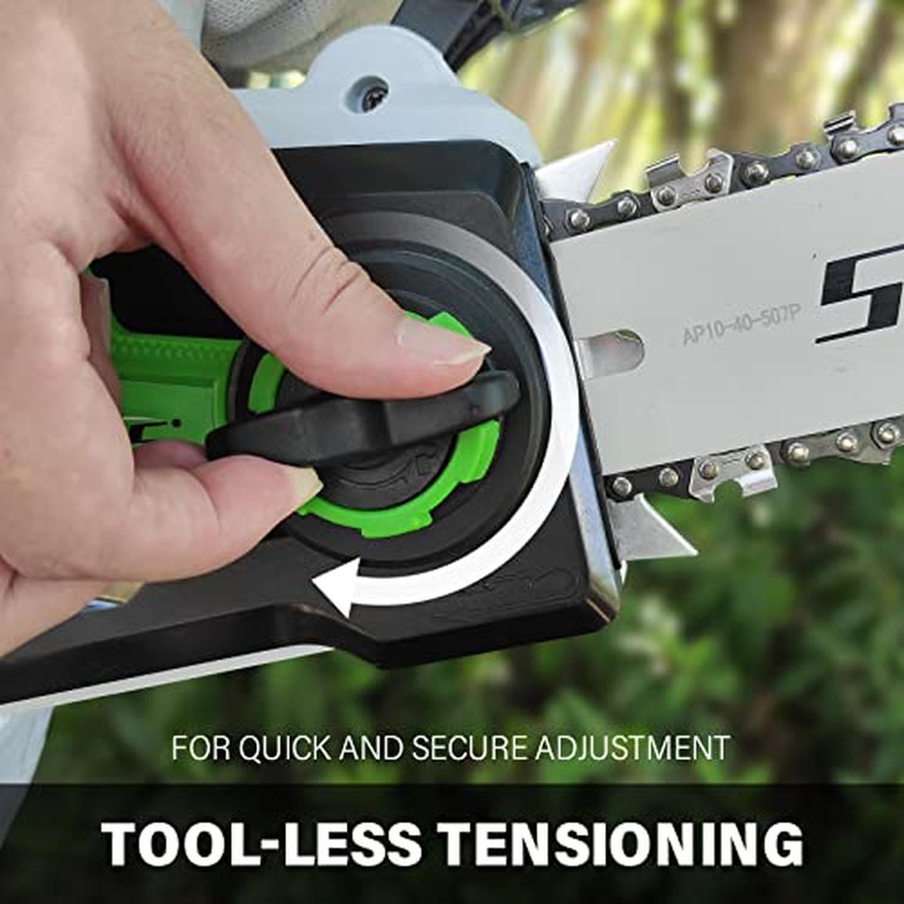 Cordless Battery Chainsaw 20V Brushless Electric 12 Inch Chainsaw 4.0Ah Lithium image 3