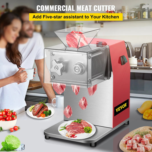 VEVOR 250kg/H Commercial Electric Meat Slicer Grinder Vegetable Cutter Shred Ma image 0