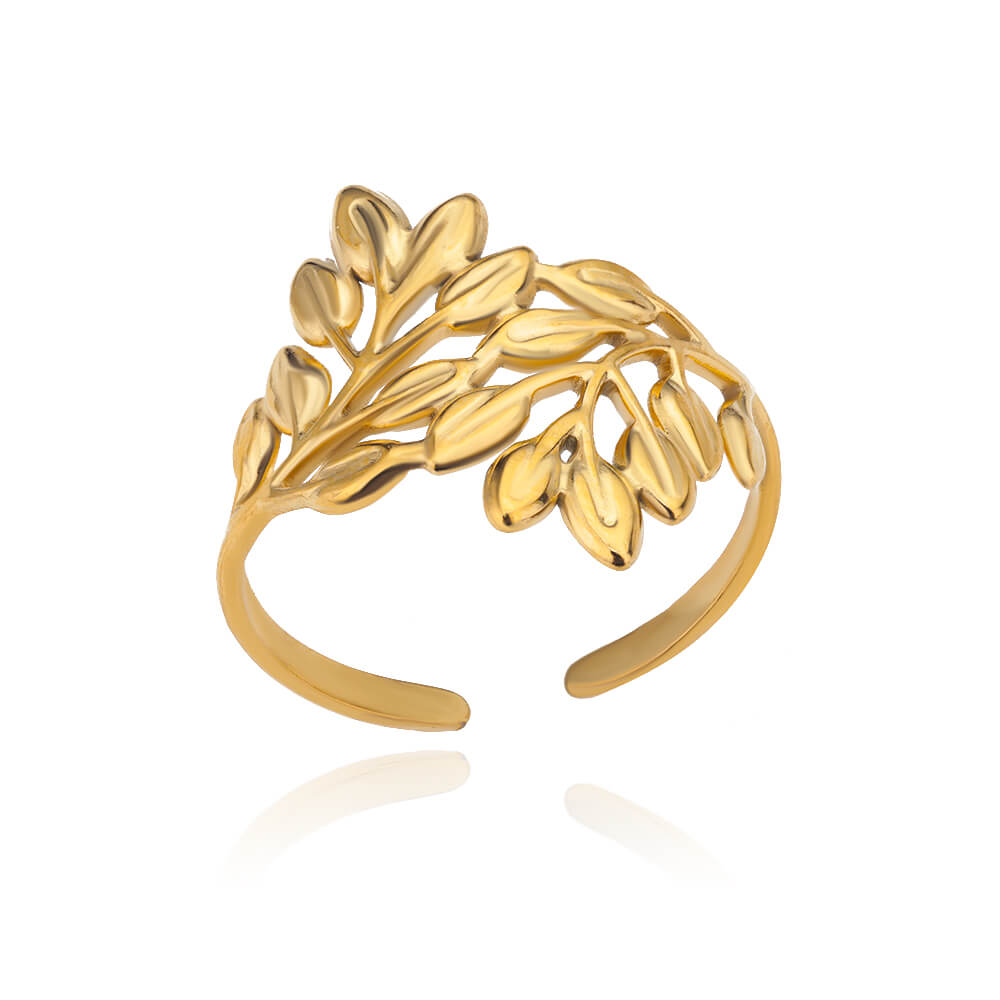 48 Style Women Stainless Steel Rings Gold Color Hollow Out Geometric Open Ring  image 33