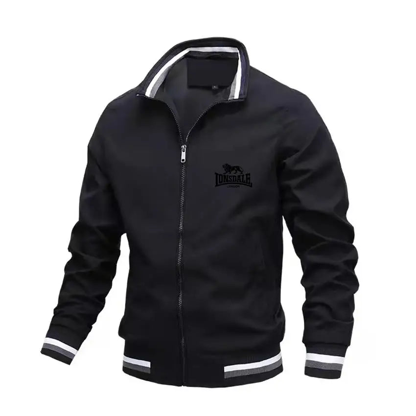 2024 LONSDALE Logo Aviator Stand Collar Jacket Men's Casual Slim Baseball Jacke image 0